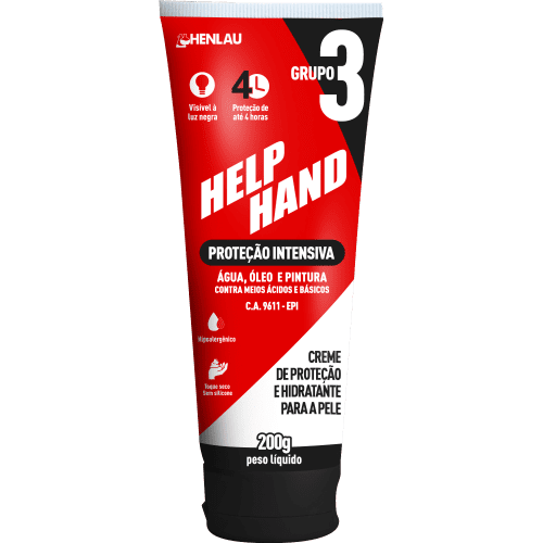 Creme Proteção Help Hand Grupo 3- HENLAU 200GR