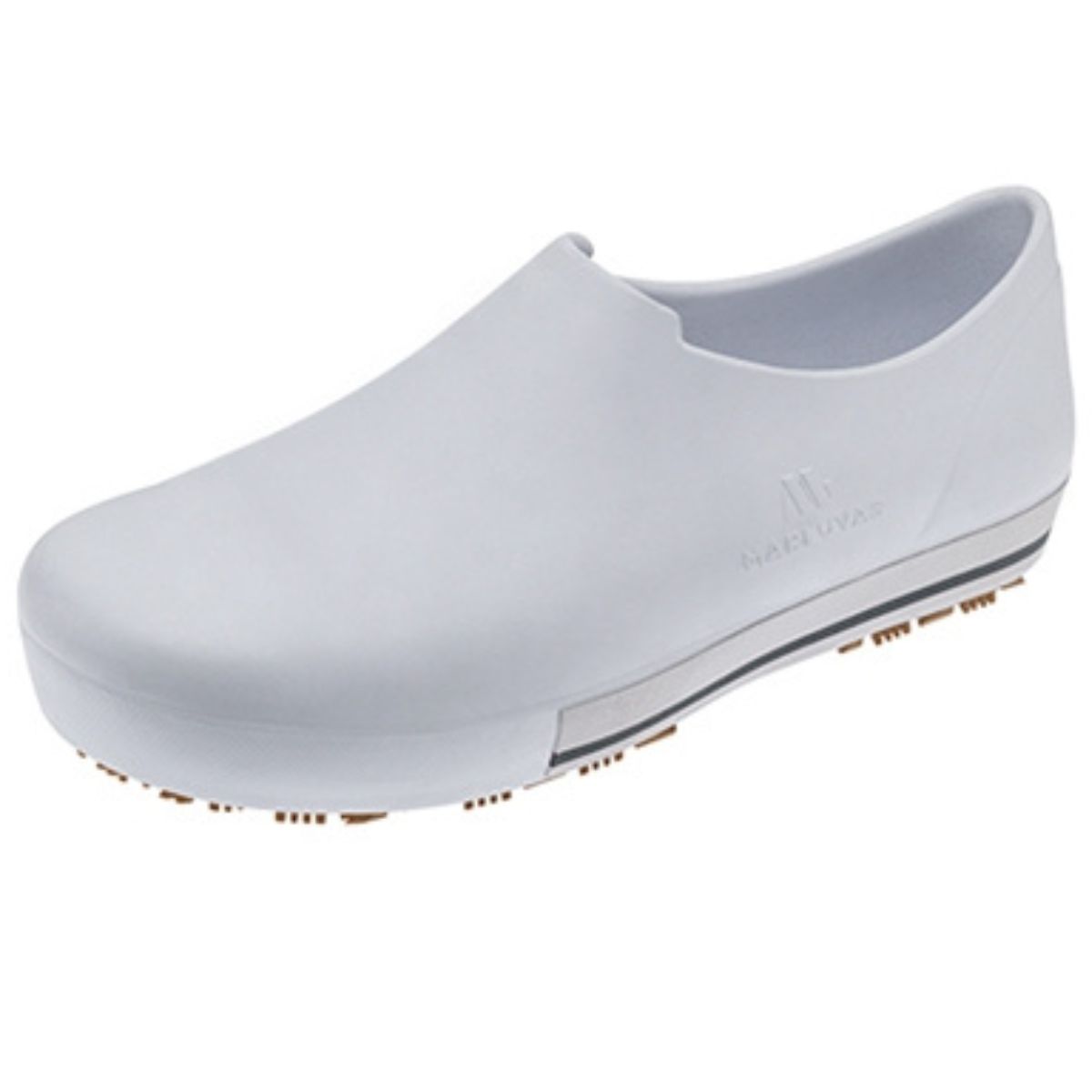 Sapato Ocupacional Antiderrapante linha Flex Clean Branco com listra cinza (Ref.: 103FCLEAN BR) Marluvas