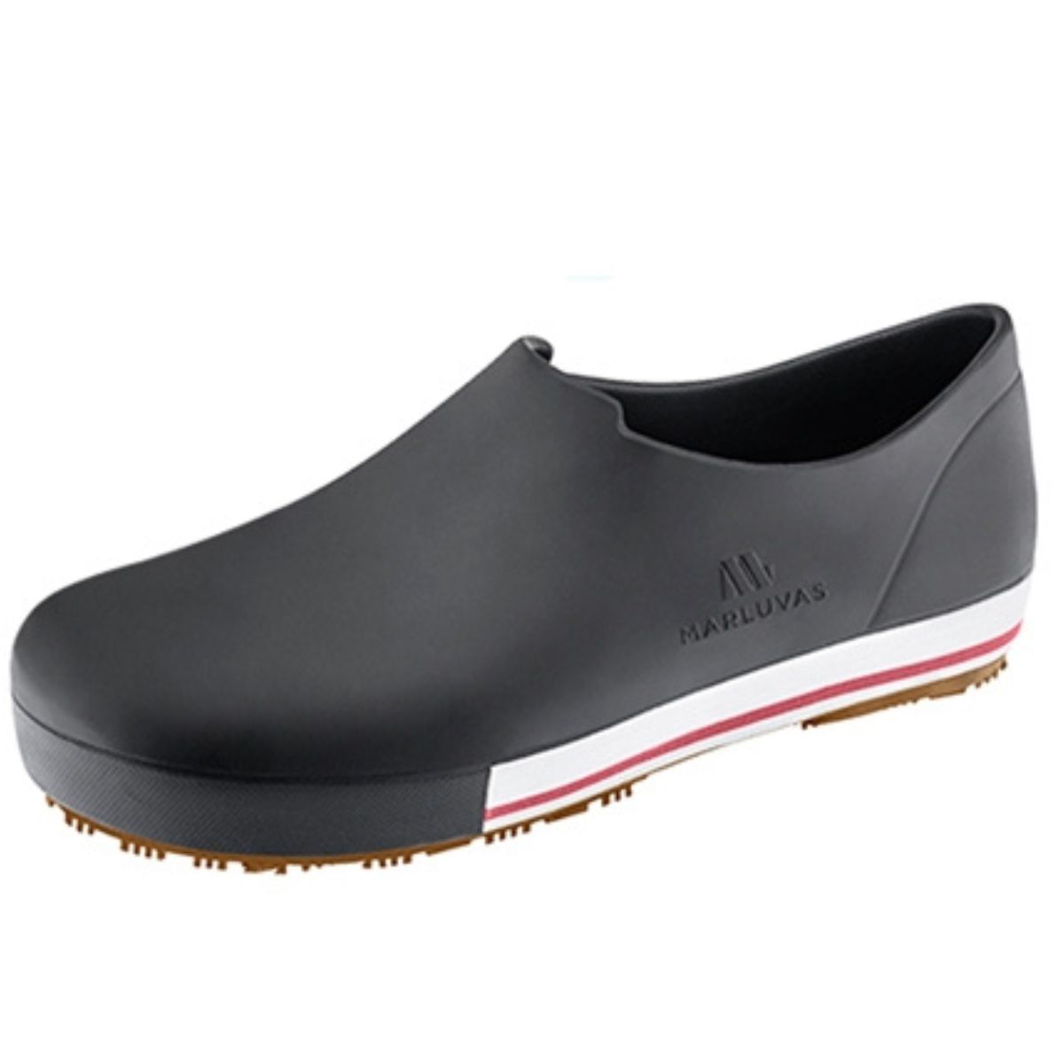 Sapato Ocupacional Antiderrapante linha Flex Clean Preto com listra Vermelha (Ref.: 103FCLEAN BR) Marluvas